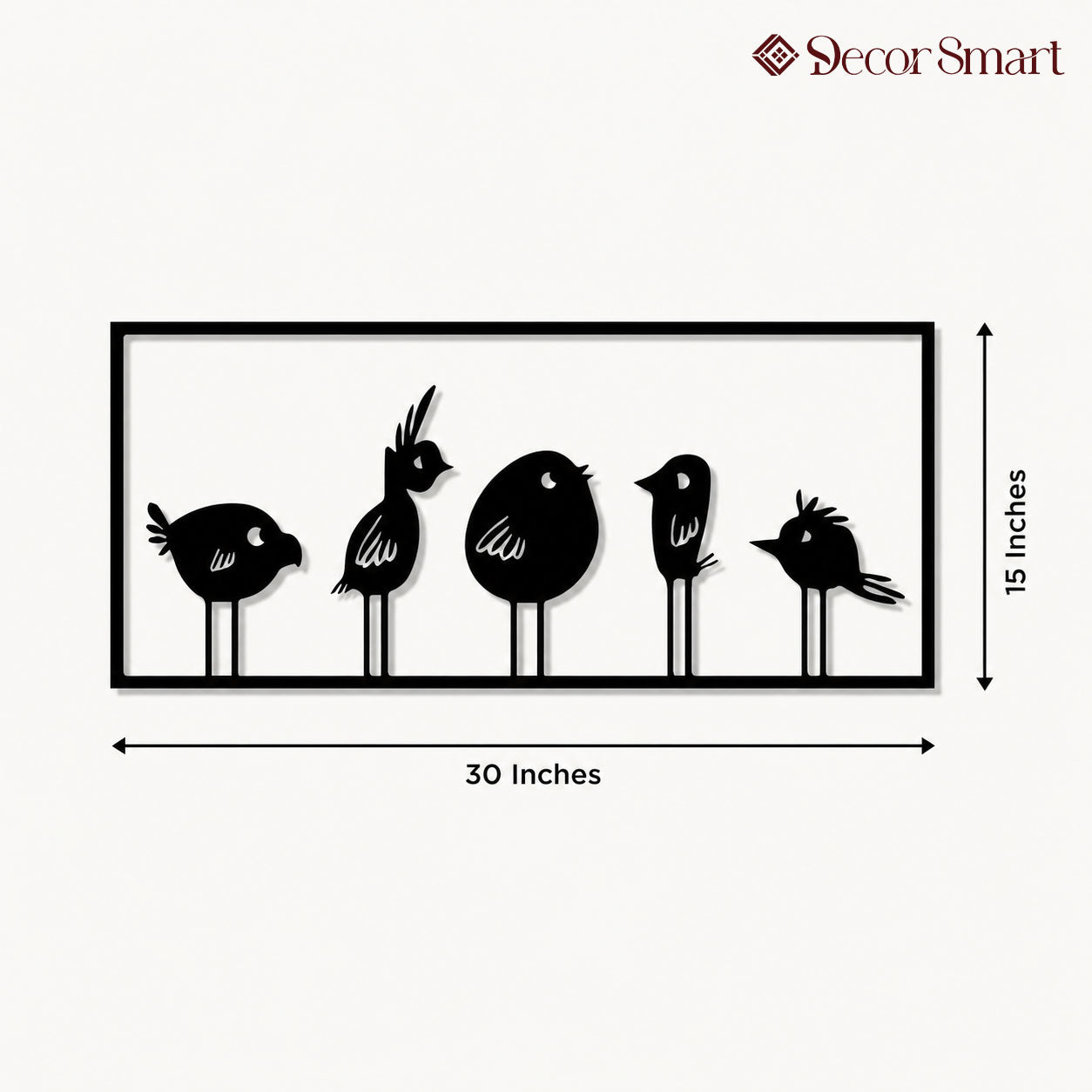 Beautiful Modern Style Bird Art Metal Artwork Wall Decor