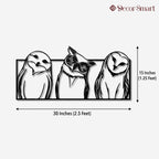Snowy Owl Modern Design Metal Art Wall Decor