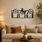 Snowy Owl Modern Design Metal Art Wall Decor