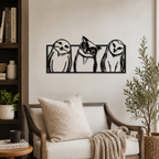 Snowy Owl Modern Design Metal Art Wall Decor