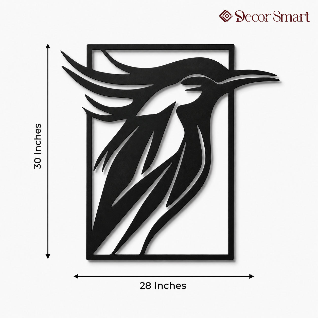 Beautiful Sparrow Frame Modern Design Metal Art Wall Decor