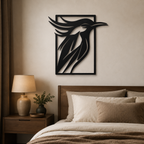 Beautiful Sparrow Frame Modern Design Metal Art Wall Decor