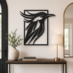 Beautiful Sparrow Frame Modern Design Metal Art Wall Decor
