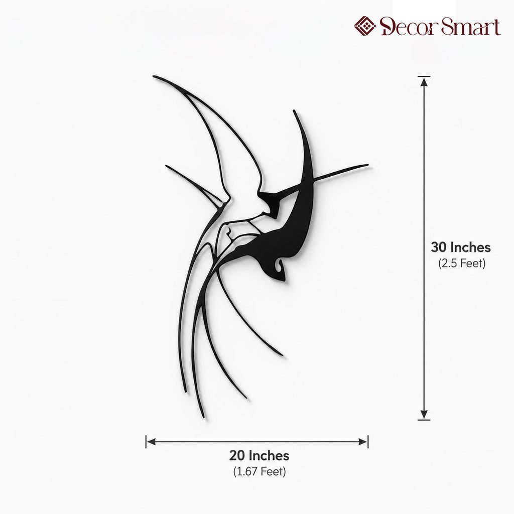 Hummingbird Modern Design Metal Art Wall Decor