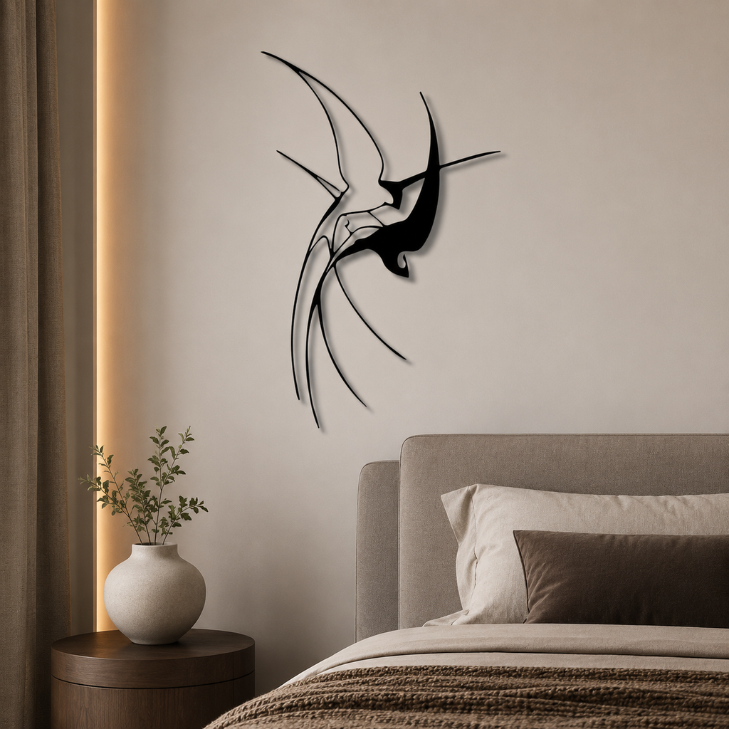 Hummingbird Modern Design Metal Art Wall Decor