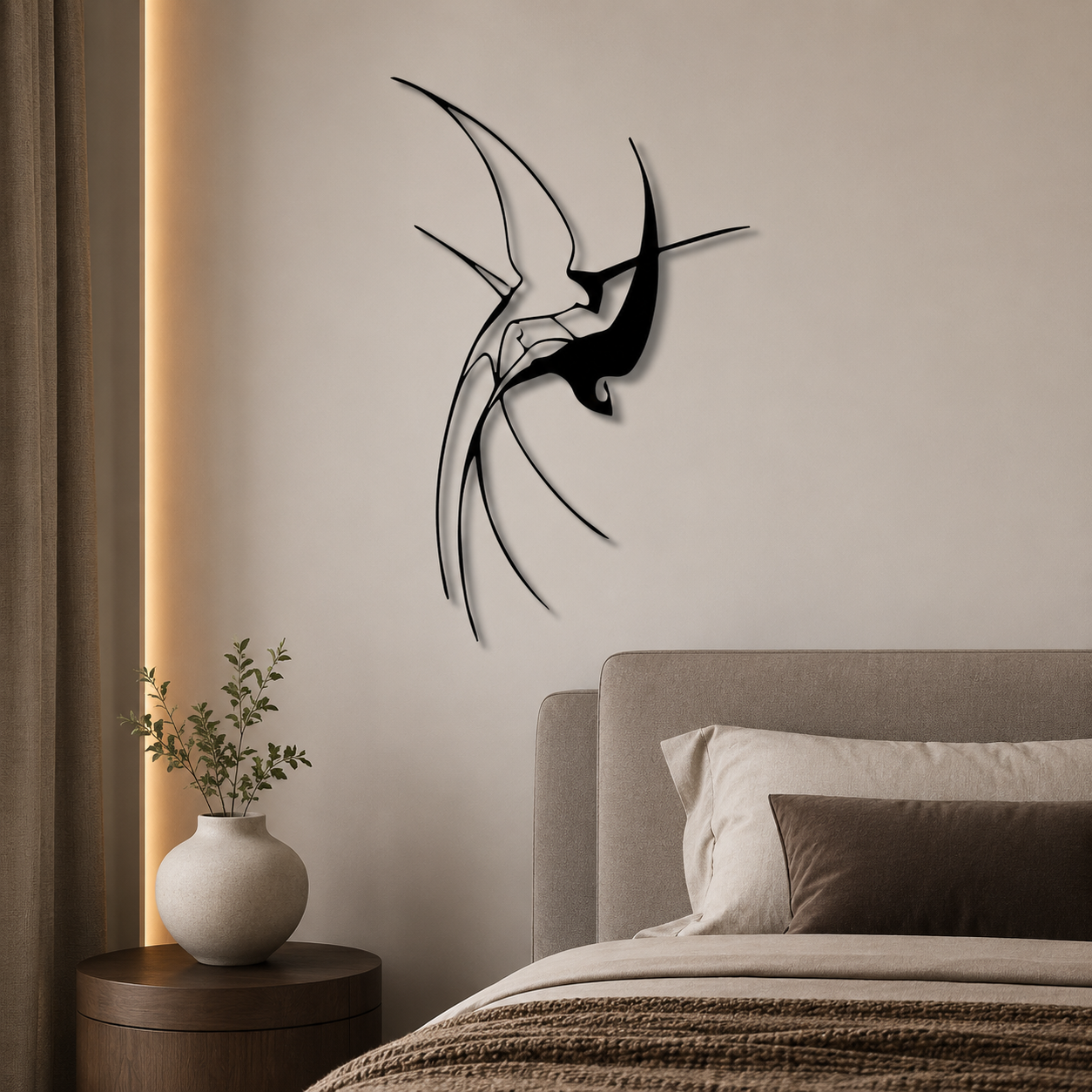 Hummingbird Modern Design Metal Art Wall Decor