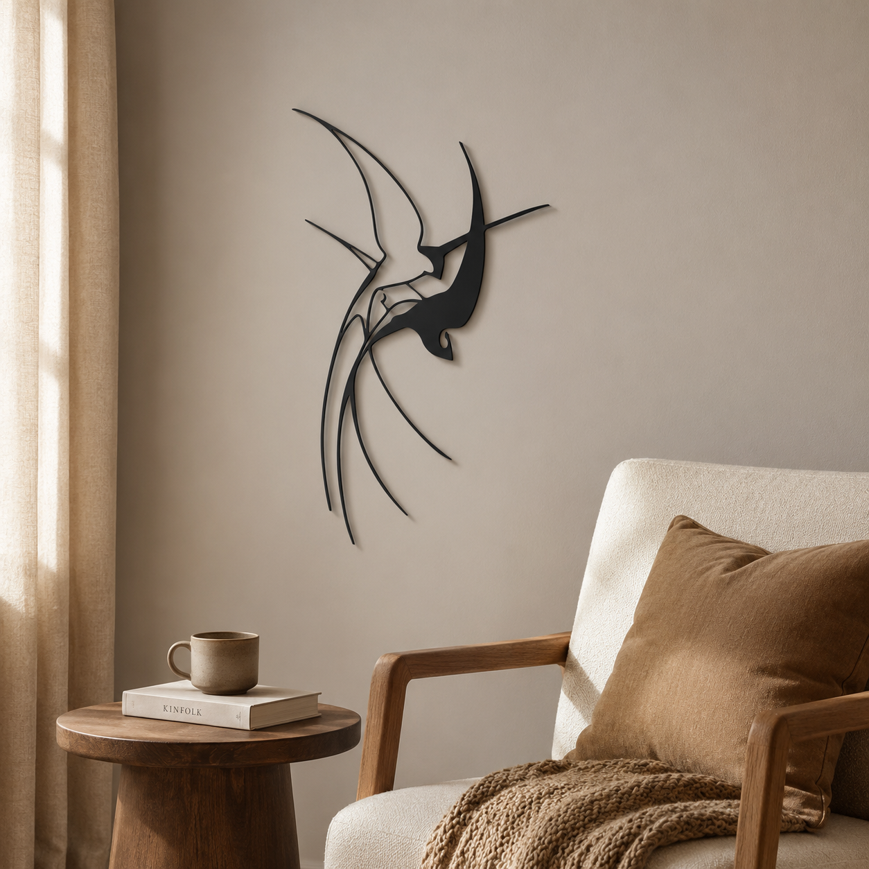 Hummingbird Modern Design Metal Art Wall Decor