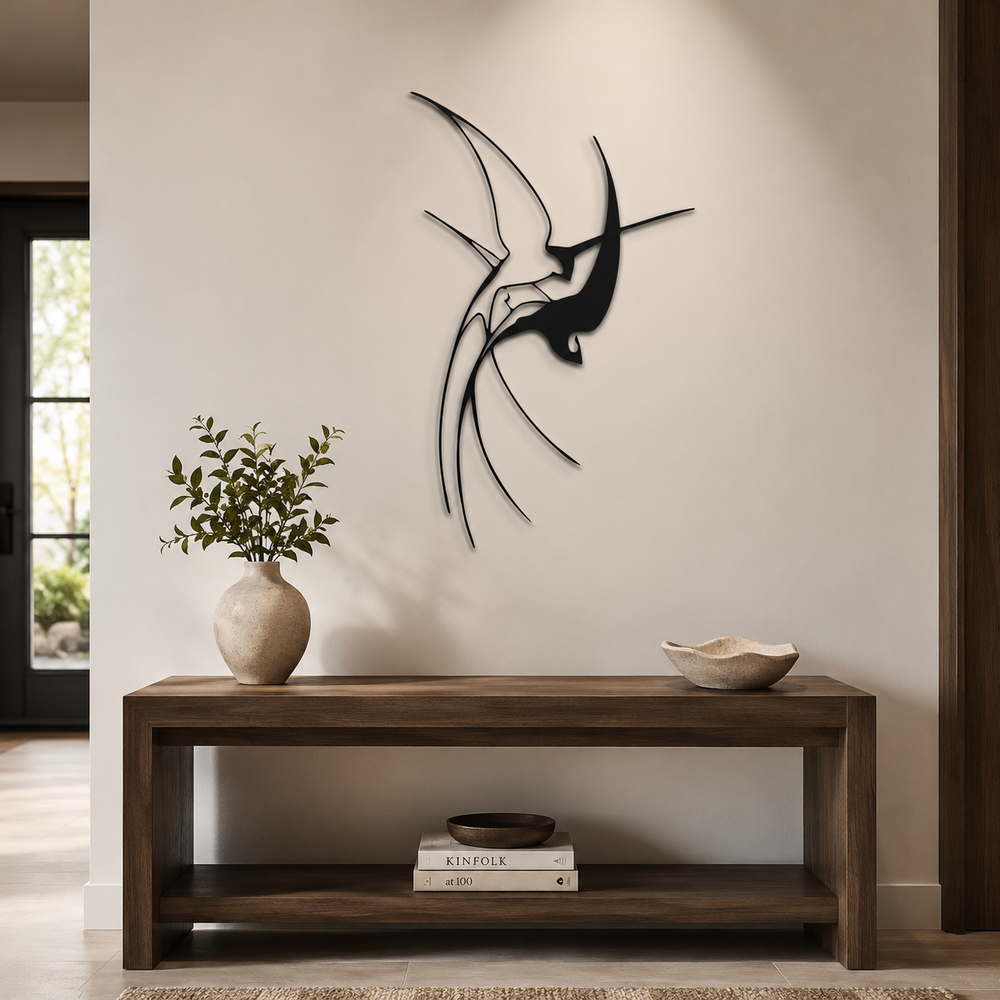 Hummingbird Modern Design Metal Art Wall Decor