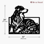 Beautiful Dog Silhouette Abstract Lines Metal Art Wall Decor