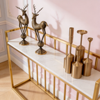 Hallway Rectangular White Marble Console Table