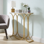 Sleek Entryway Elegance Rectangular White Marble Console Table