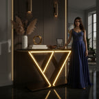 Luxury LED Console Table | Modern Gold Entryway Accent Table (SS 304)