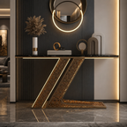 Luxury Modern Console Table with LED Lighting