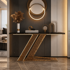 Luxury Modern Console Table with LED Lighting