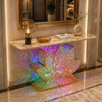 Lotus LED Console Table Gold | Premium Entryway Furniture