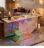 Lotus LED Console Table Gold | Premium Entryway Furniture (SS 304)