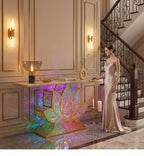 Lotus LED Console Table Gold | Premium Entryway Furniture (SS 304)