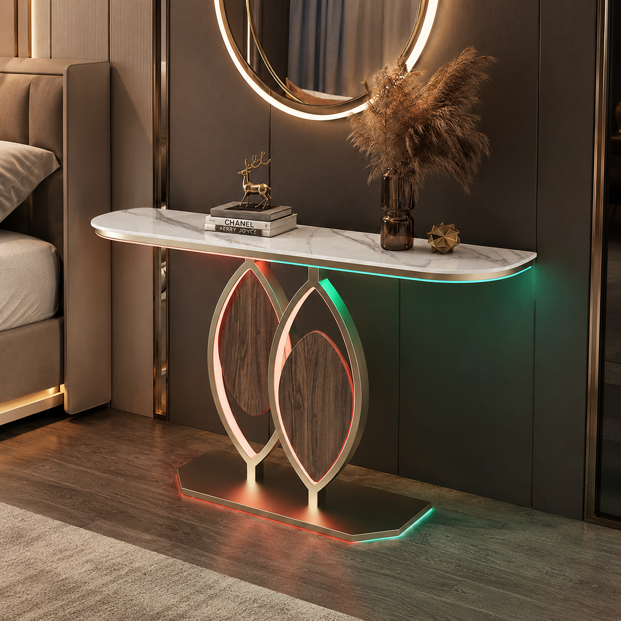 Modern LED Console Table | Premium Entryway & Hall Furniture (SS 304)