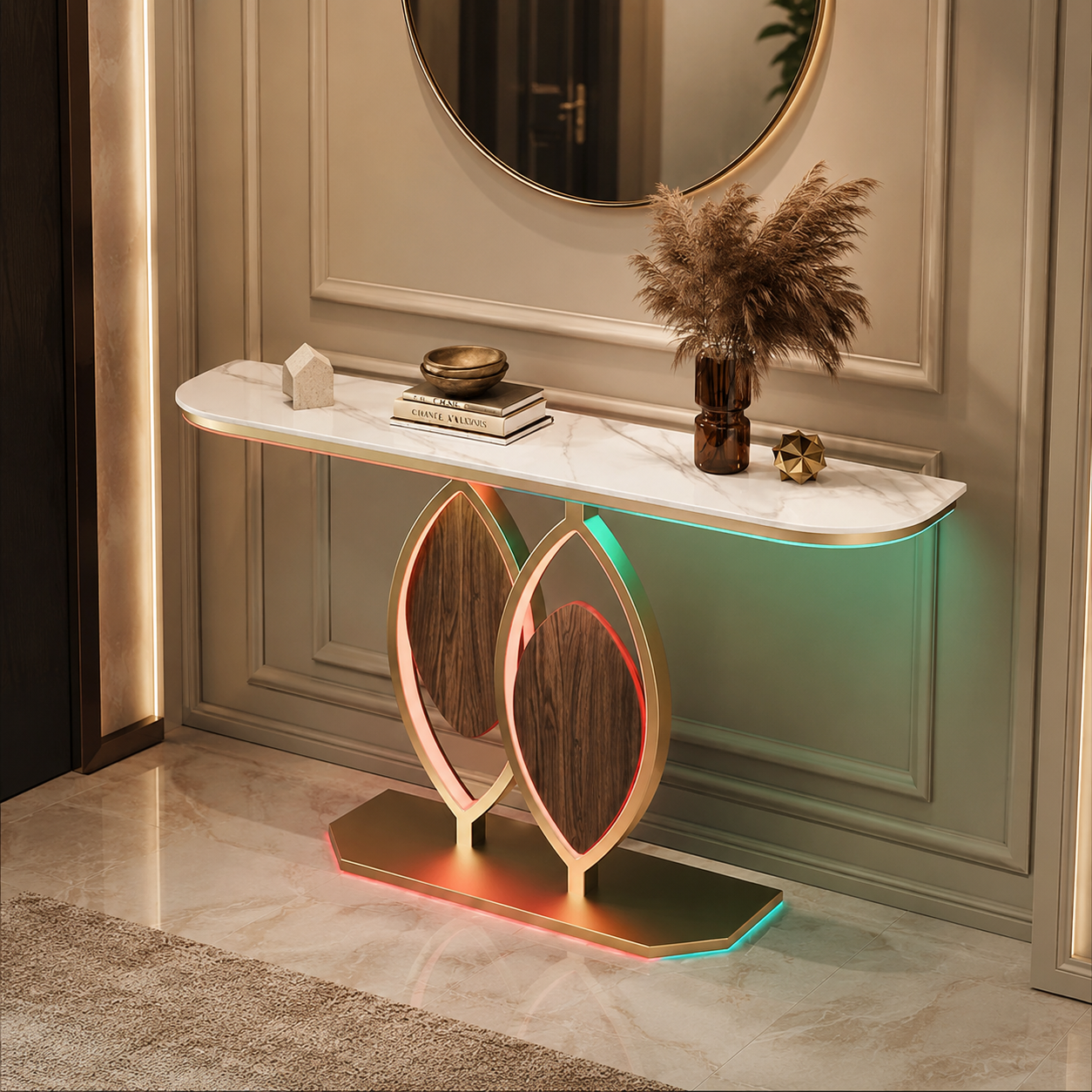 Modern LED Console Table | Premium Entryway & Hall Furniture (SS 304)