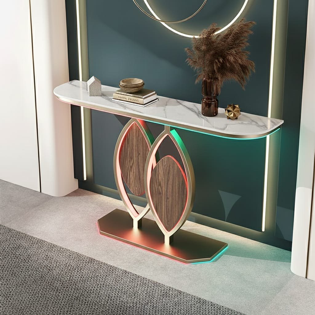 Modern LED Console Table | Premium Entryway & Hall Furniture (SS 304)
