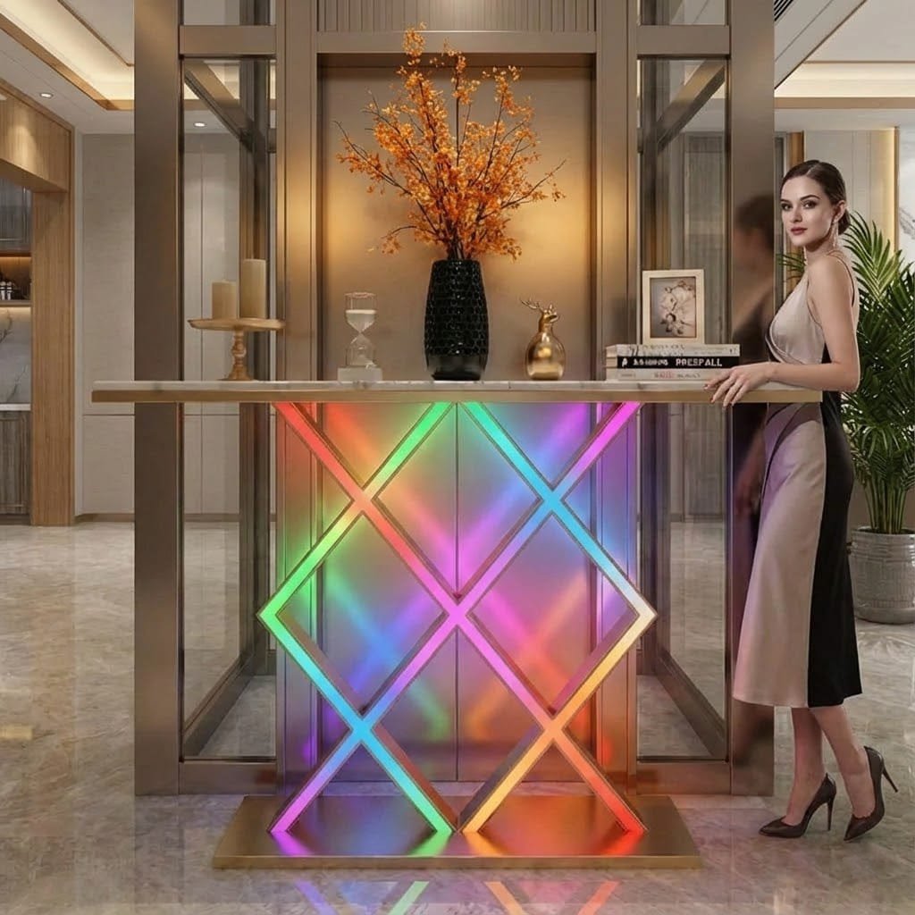 Luxury Style LED Console Table | Designer Modern Home Decor (SS 304)