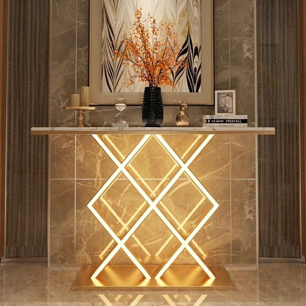 Luxury Style LED Console Table | Designer Modern Home Decor (SS 304)