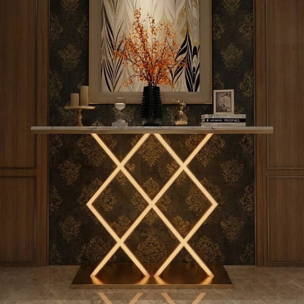 Luxury Style LED Console Table | Designer Modern Home Decor (SS 304)