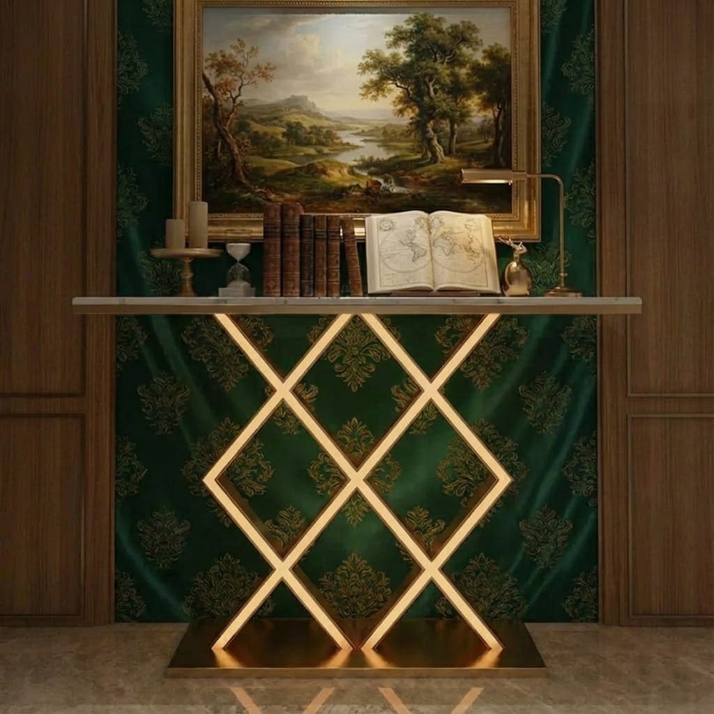 Luxury Style LED Console Table | Designer Modern Home Decor (SS 304)