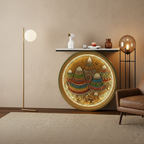 Luxury LED Console Table with Artistic Design for Modern Living Room (SS 304)