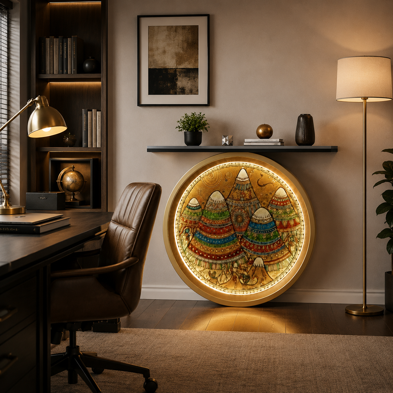 Luxury LED Console Table with Artistic Design for Modern Living Room (SS 304)