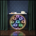 Decorative LED Console Table with Lotus Design for Home (SS 304)