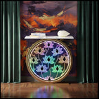 Decorative LED Console Table with Lotus Design for Home (SS 304)