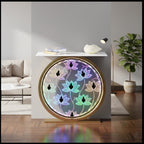 Decorative LED Console Table with Lotus Design for Home (SS 304)