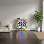 Decorative LED Console Table with Lotus Design for Home (SS 304)