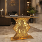 Modern Spiritual LED Buddha Console Table for Office