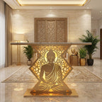 Modern Spiritual LED Buddha Console Table for Office (SS 304)