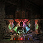 Modern Spiritual LED Buddha Console Table for Office (SS 304)