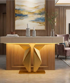 Premium Lobby LED Console Table (SS 304)