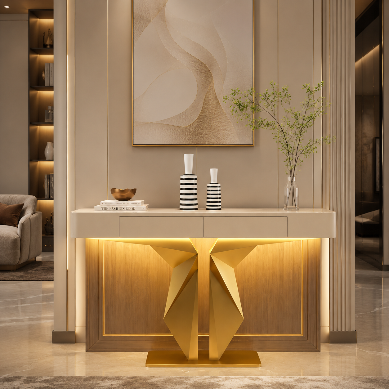 Premium Lobby LED Console Table