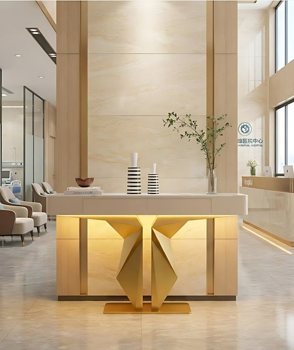 Premium Lobby LED Console Table (SS 304)