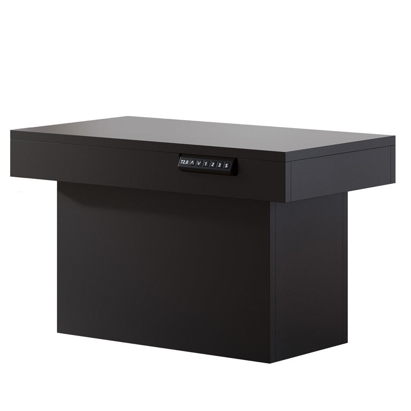 Modern Smart Lift Top Coffee Table With LED Lighting Base