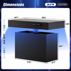 Modern Smart Lift Top Coffee Table With LED Lighting Base