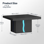 Modern Square LED Coffee Table With Elegant Minimalist Look