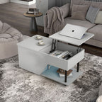 Modern Storage LED Coffee Table With Adjustable Lift Top