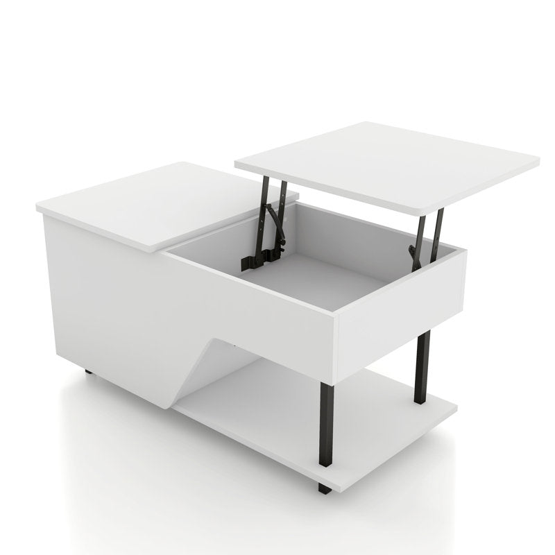 Modern Storage LED Coffee Table With Adjustable Lift Top