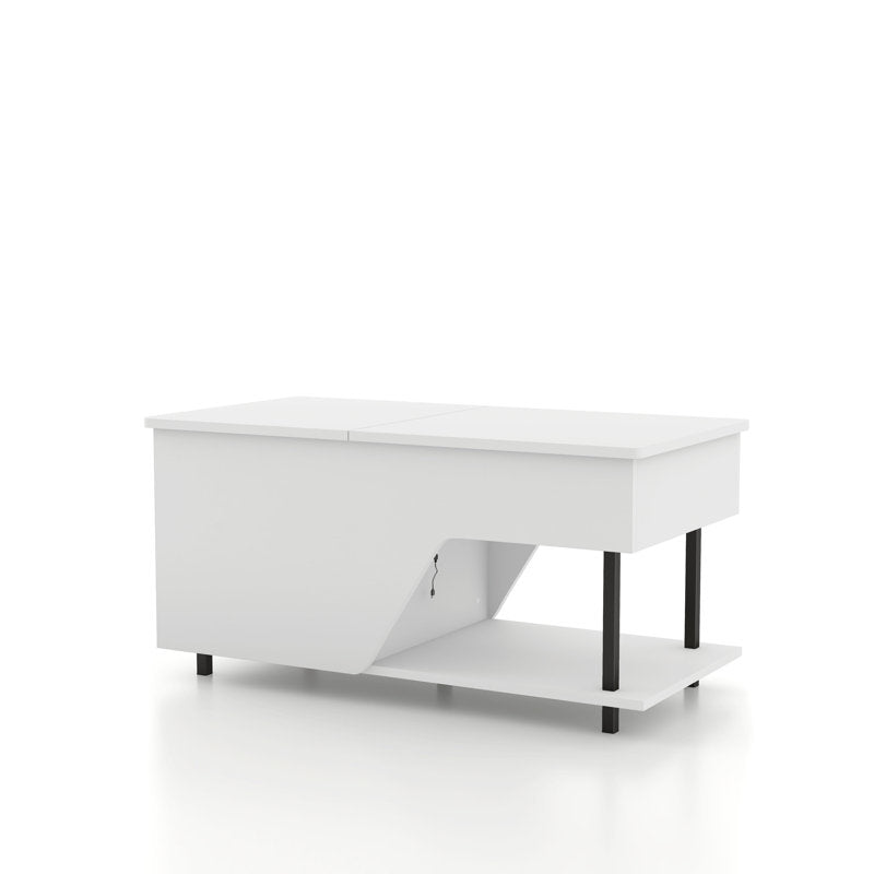 Modern Storage LED Coffee Table With Adjustable Lift Top