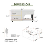 Modern Storage LED Coffee Table With Adjustable Lift Top