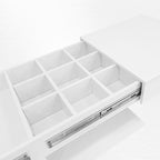 Modern Low Profile White LED Coffee Table With Display Shelf
