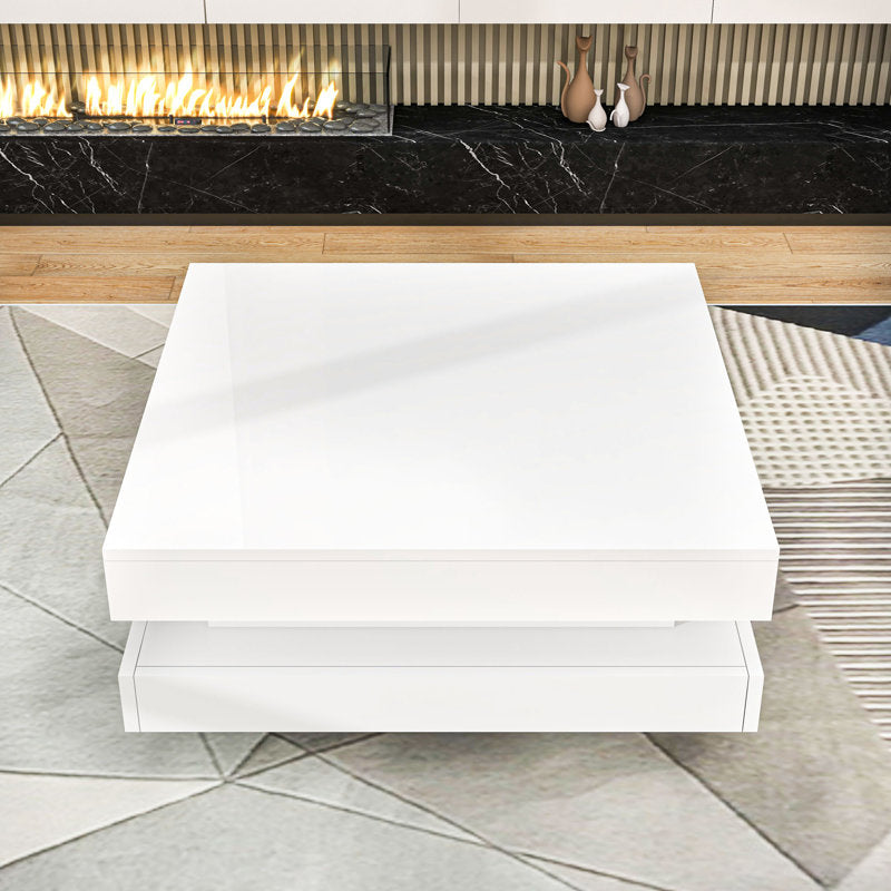 Square LED Coffee Table With Modern Minimalist Design