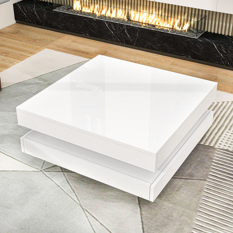 Square LED Coffee Table With Modern Minimalist Design